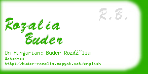 rozalia buder business card